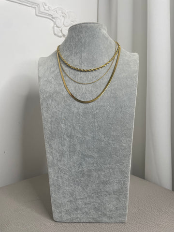 Collana tre fili Gold