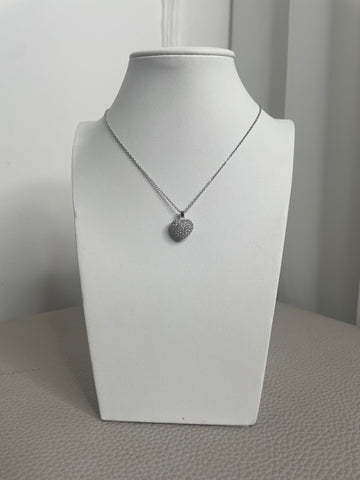 Collanina cuore bombato silver