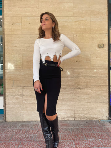 Lounguette 3/4 con spacco