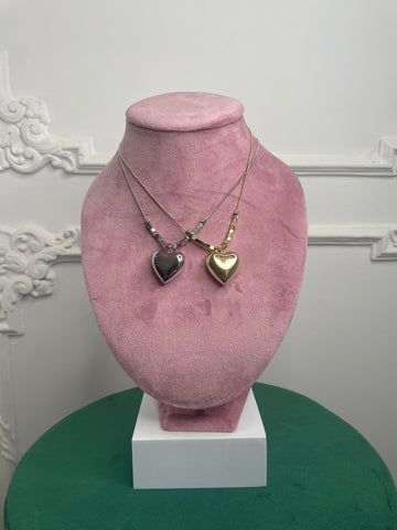 Collana cuore e quadretti