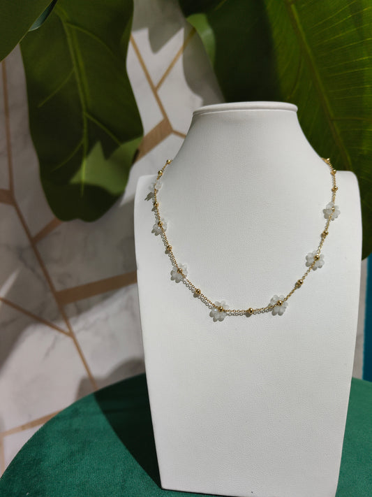 Collana Margherite Bianco