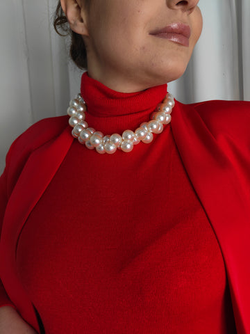 Collana perle intreccio