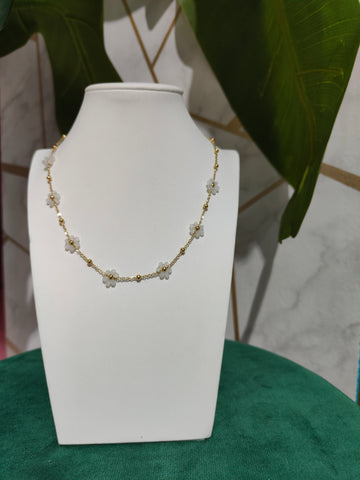 Collana Margherite Bianco