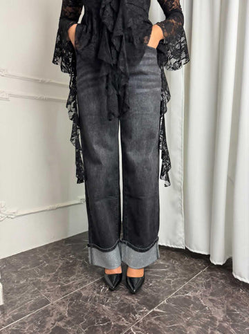 Jeans Piegone Strassato