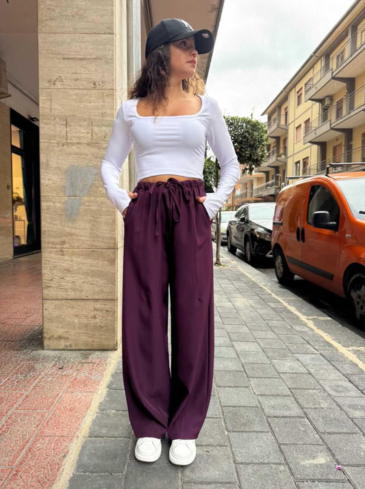Maglia Cropped Guanto Bianco