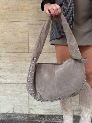 Bag lunetta borchiata