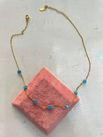 Collanina con stelline turchesi