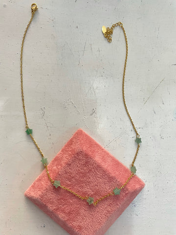 Collana con stelline menta