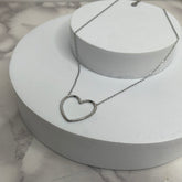 Collana cuore vuoto Silver