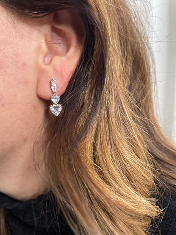Pendenti cuori silver