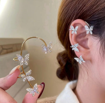 Ear cuff farfalle oro
