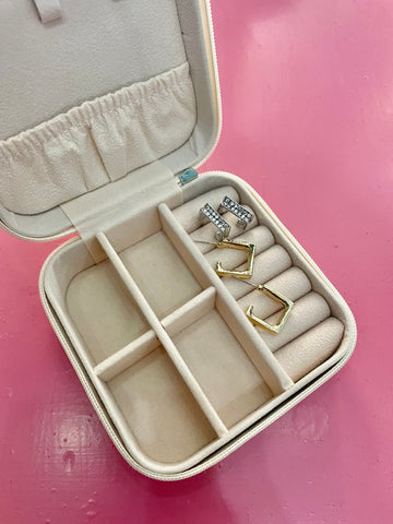 Mini hoop quadretti con strass