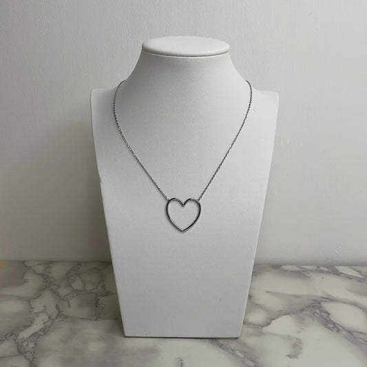 Collana cuore vuoto Silver
