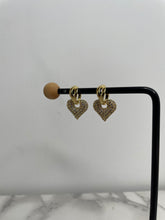 Mini hoop cuore zirconato