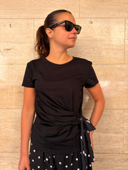 T Shirt Fiocco Nero Low