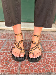 Sandalo Intreccio Leopard