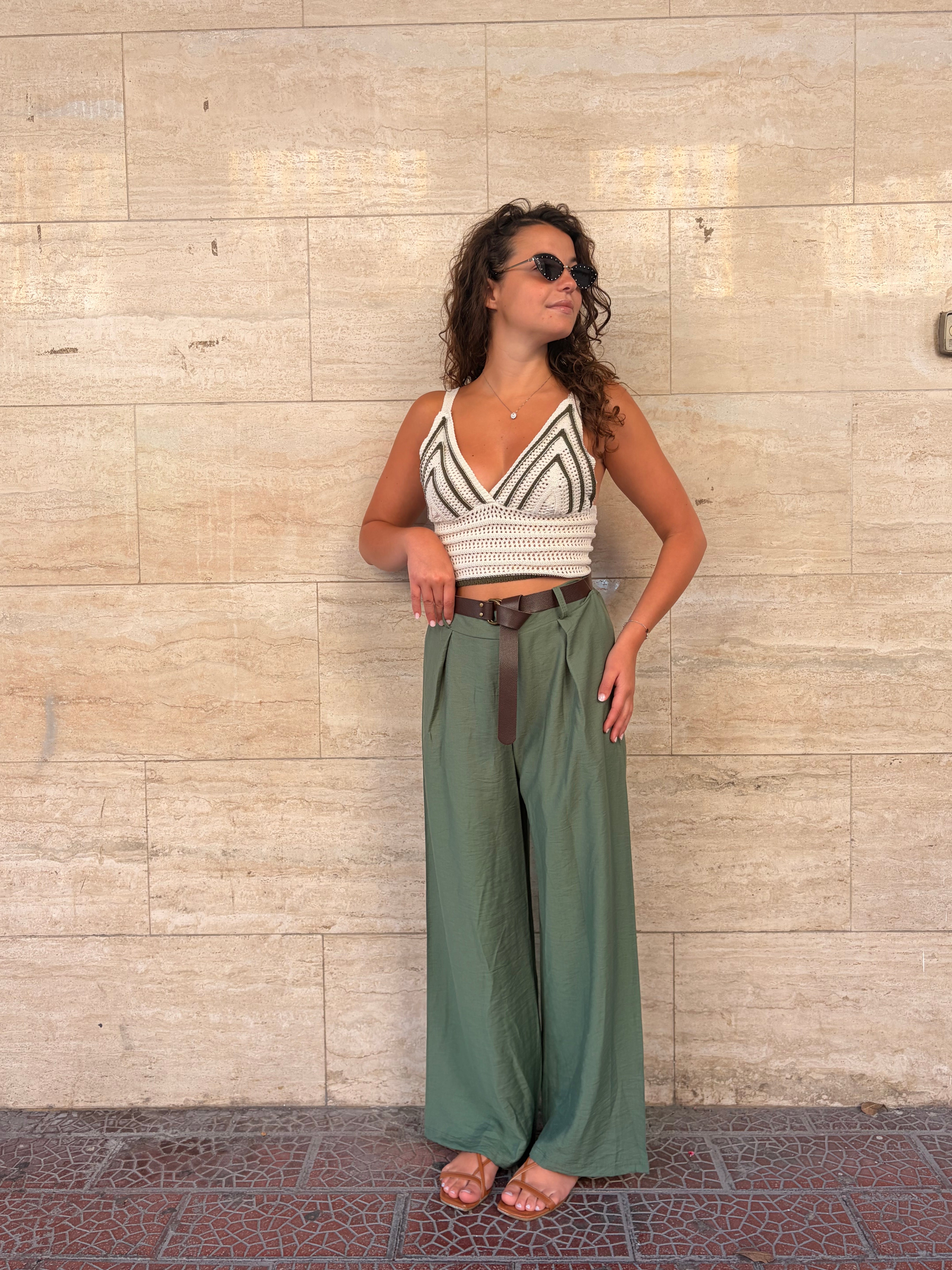Pantalone Veronica Oliva