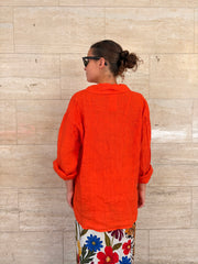 Camicia Lino Orange