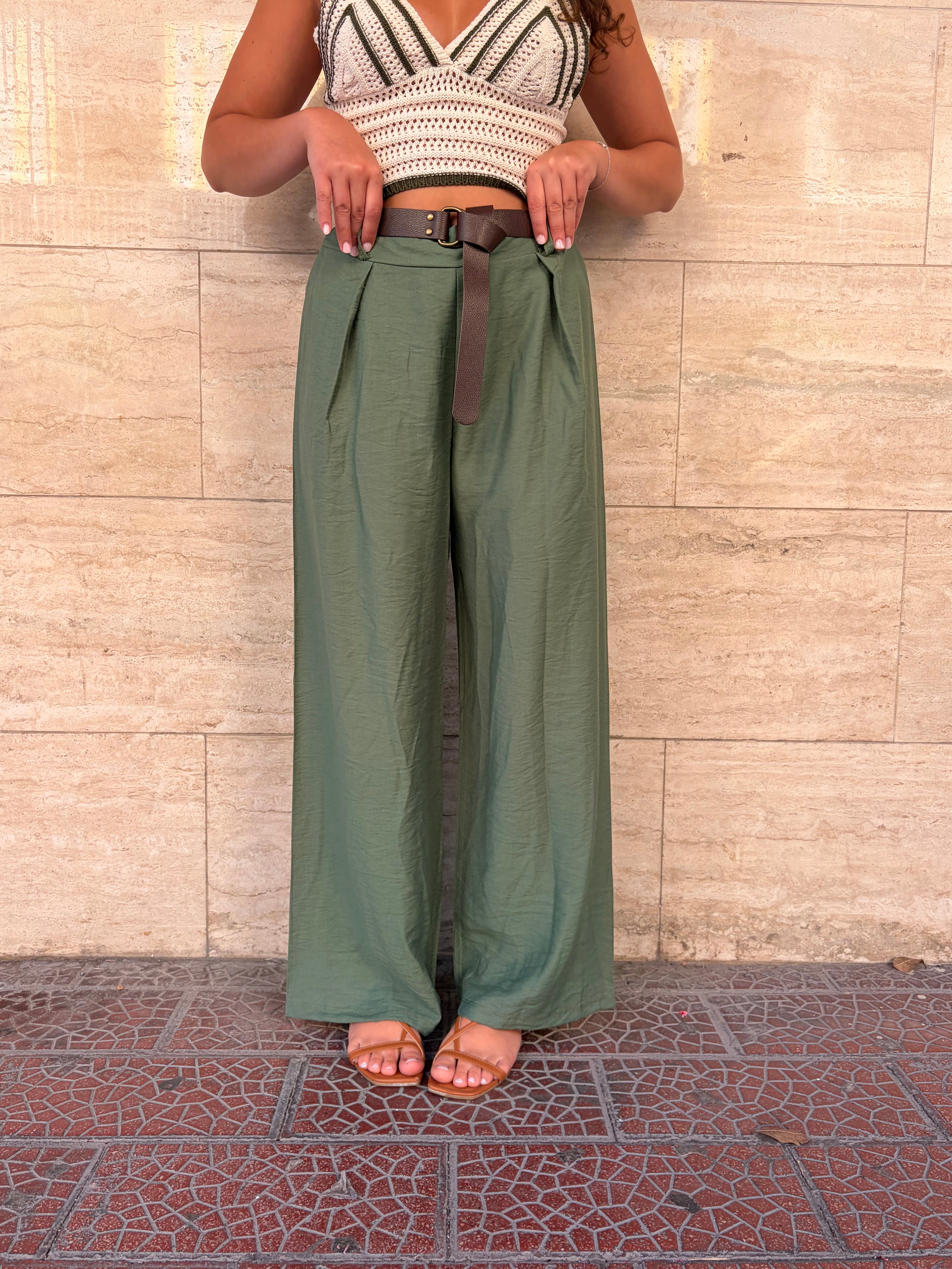 Pantalone Veronica Oliva