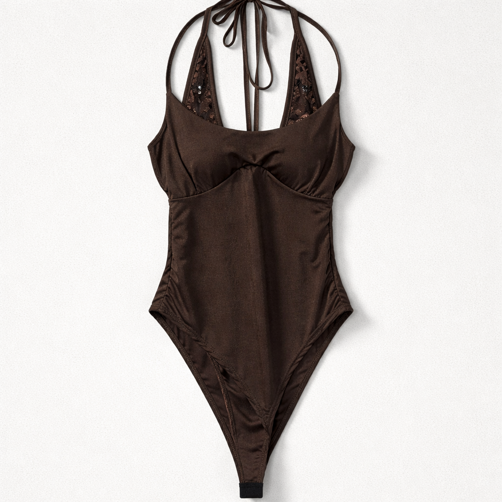 Body Inserto Pizzo Choco Low