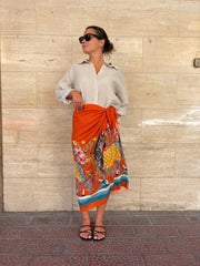 Gonna/Pareo Zebre orange