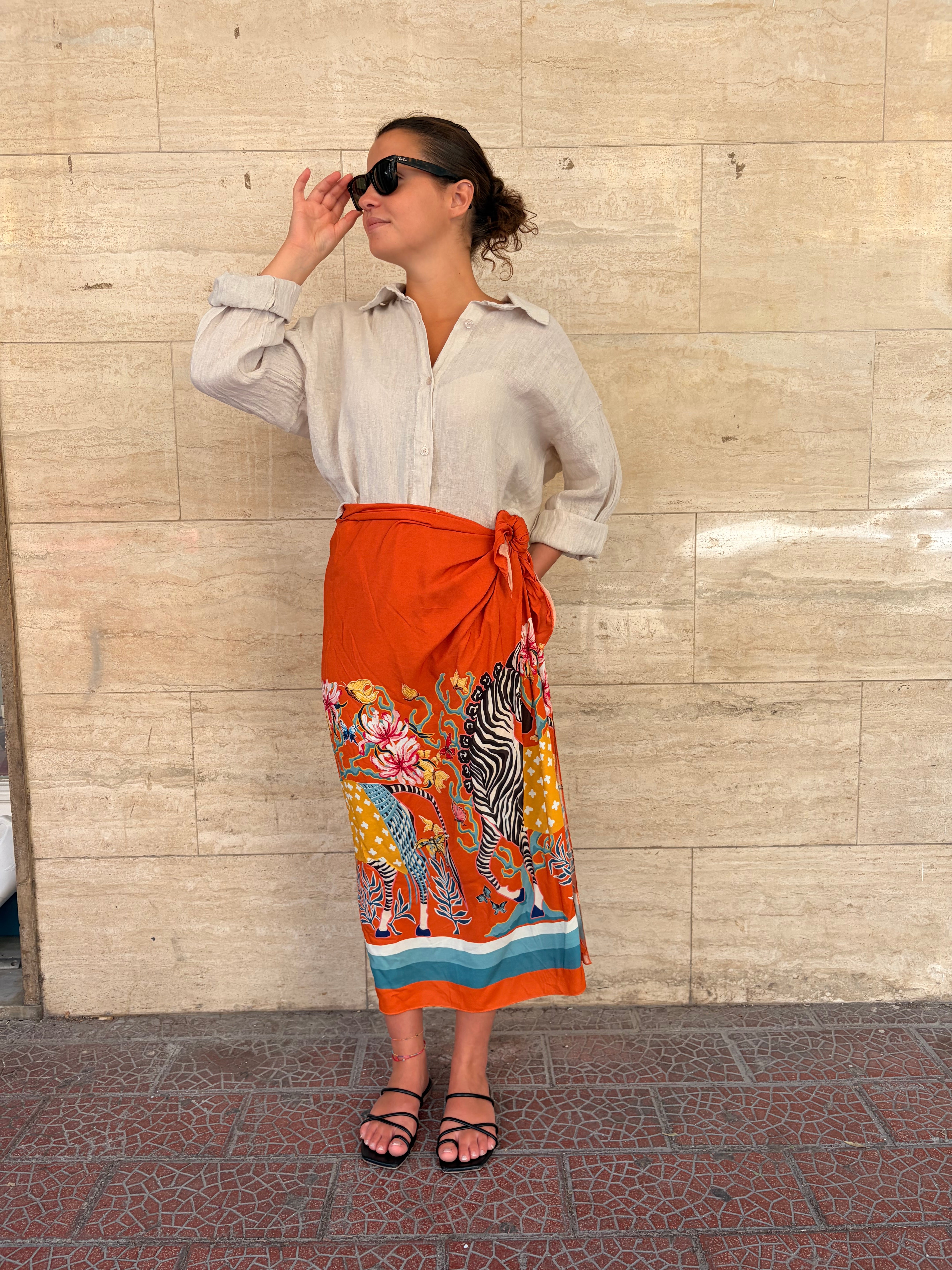 Gonna/Pareo Zebre orange
