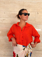 Camicia Lino Orange