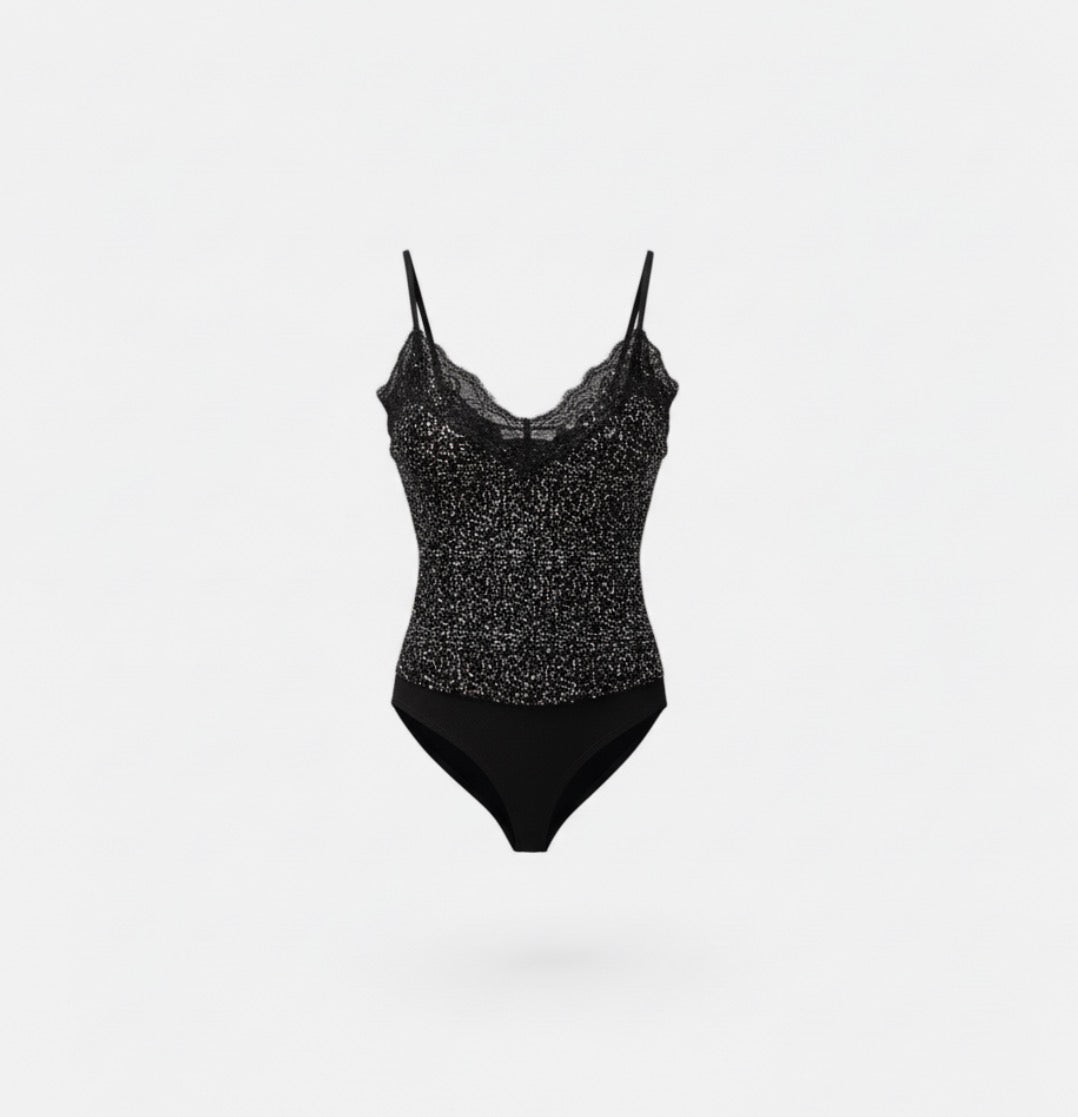 Body Paillettes e Pizzo