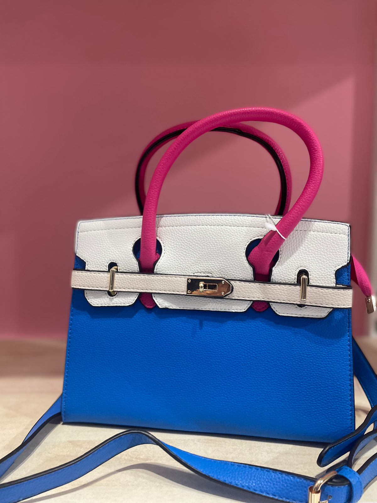 Bag Giulia doppio colore fucsia/blu