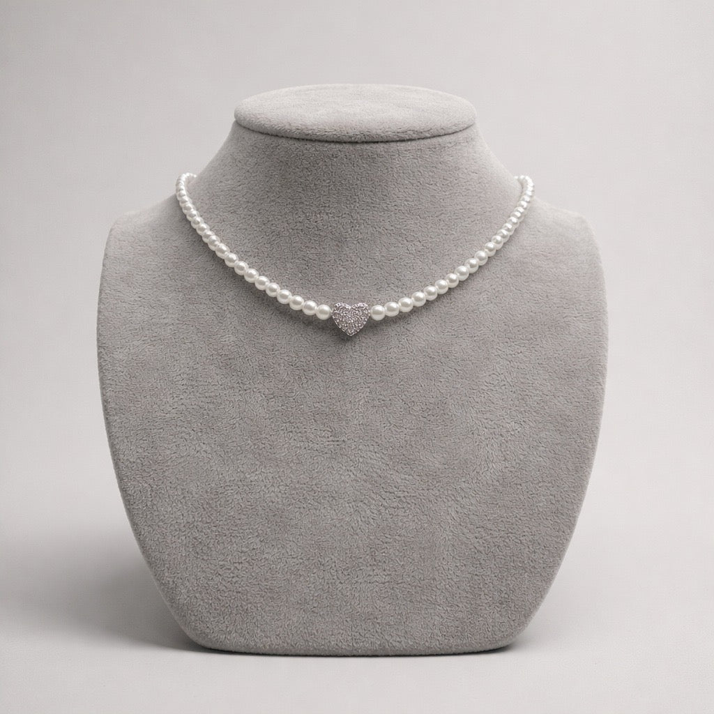 Collanina Cuor di Perline Silver