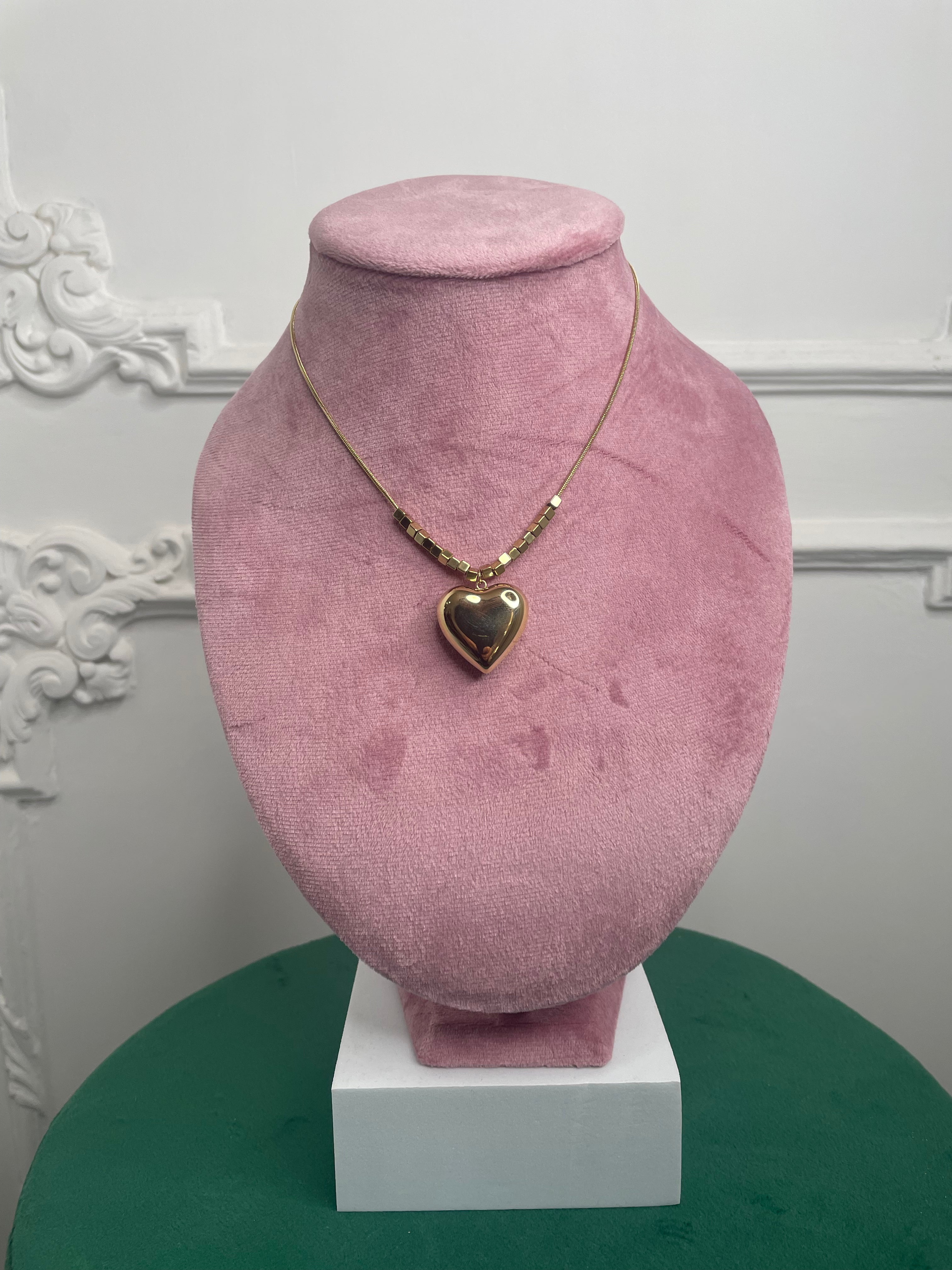Collana cuore e quadretti
