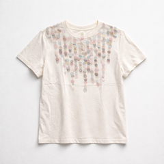 T Shirt Crema Paillettes