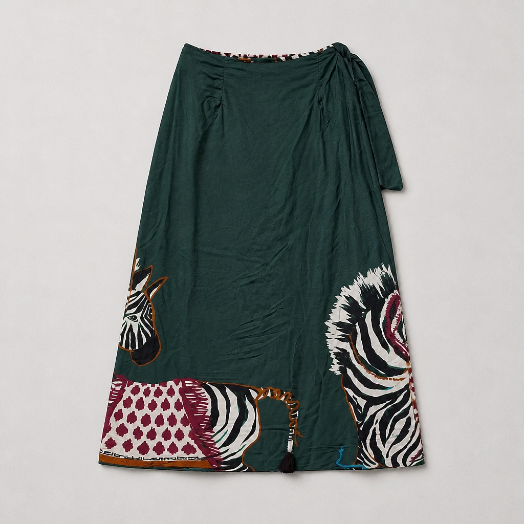 Gonna/Pareo Zebre verde