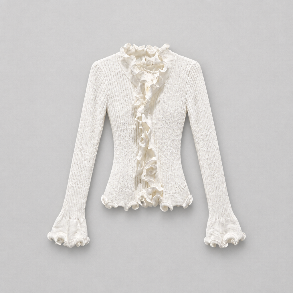 Cardigan/Maglia Rouches
