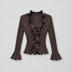 Cardigan/Maglia Rouches