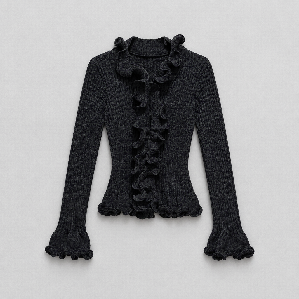 Cardigan/Maglia Rouches