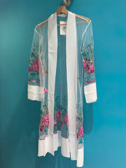 Kimono Bianco Ricamato