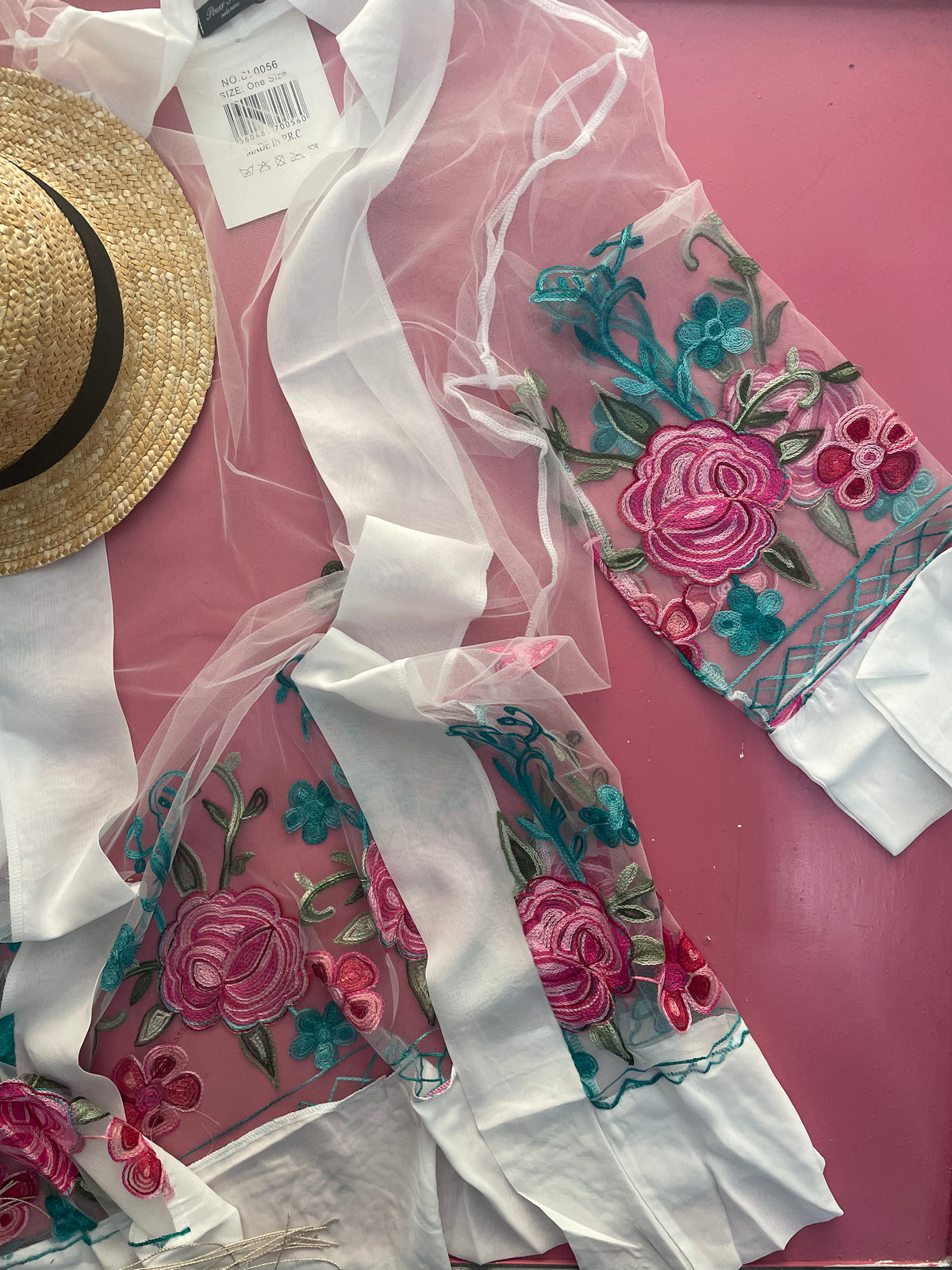 Kimono Bianco Ricamato