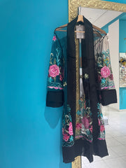 Kimono Nero Ricamato
