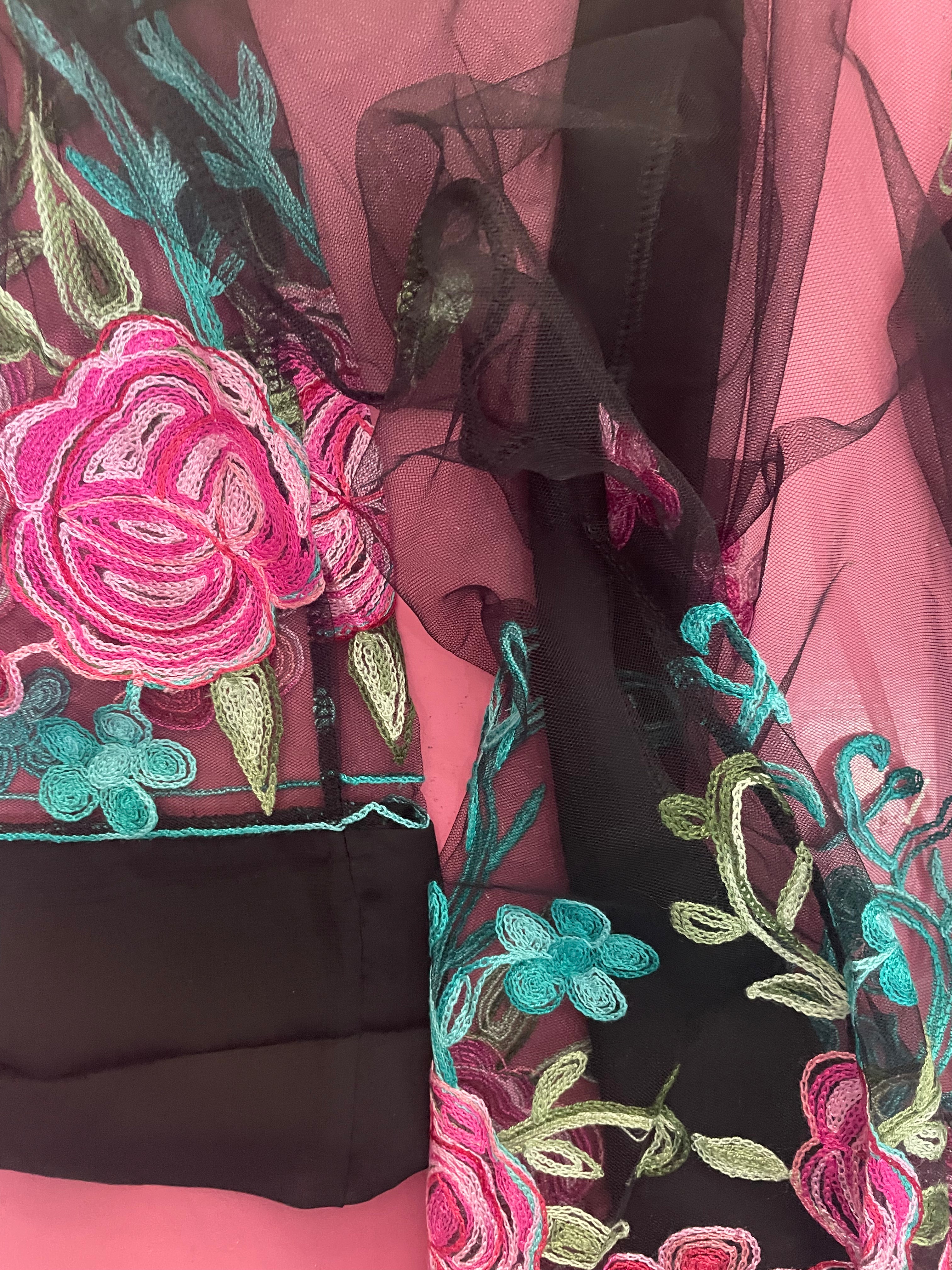 Kimono Nero Ricamato