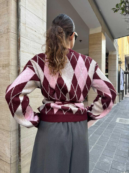 Incrociatina Rombi Bordeaux