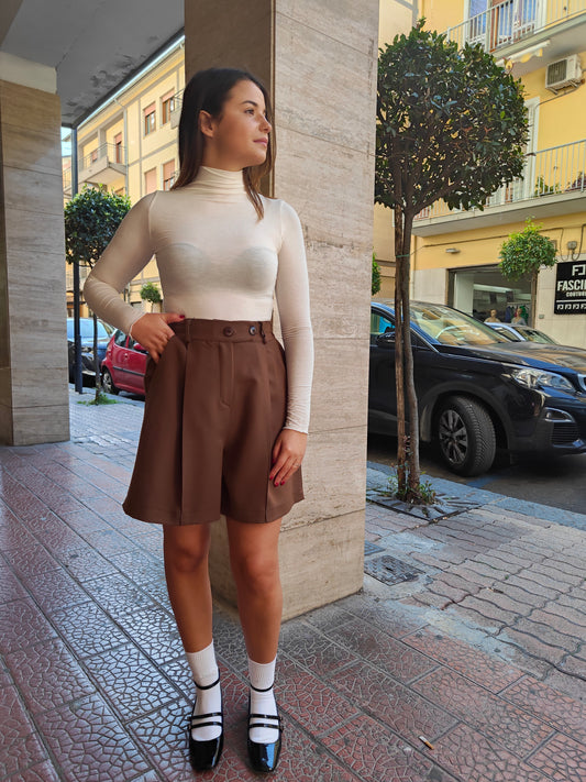 Maglia Basic Mezzo collo Bianco