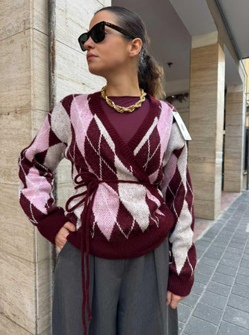 Incrociatina Rombi Bordeaux