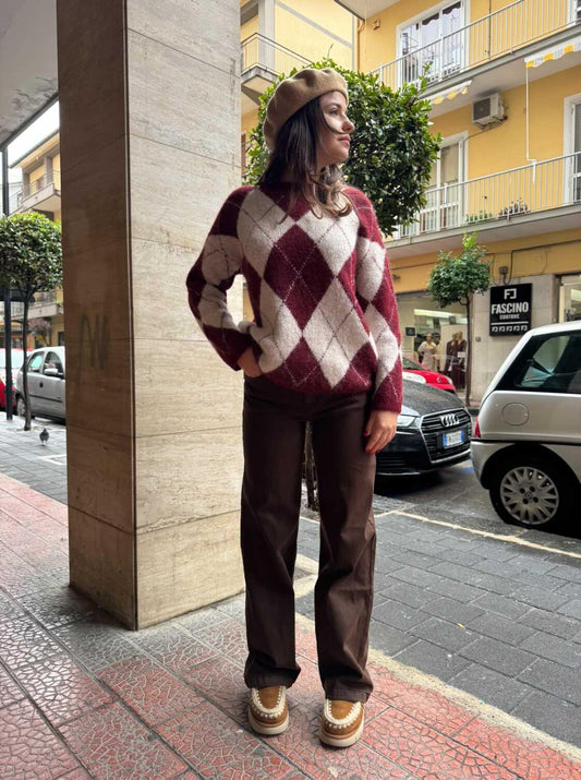 Pull Irlanda Bordeaux