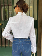 Camicia croppet laccetti