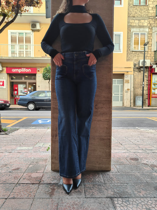 Jeans Wide Cuoricini