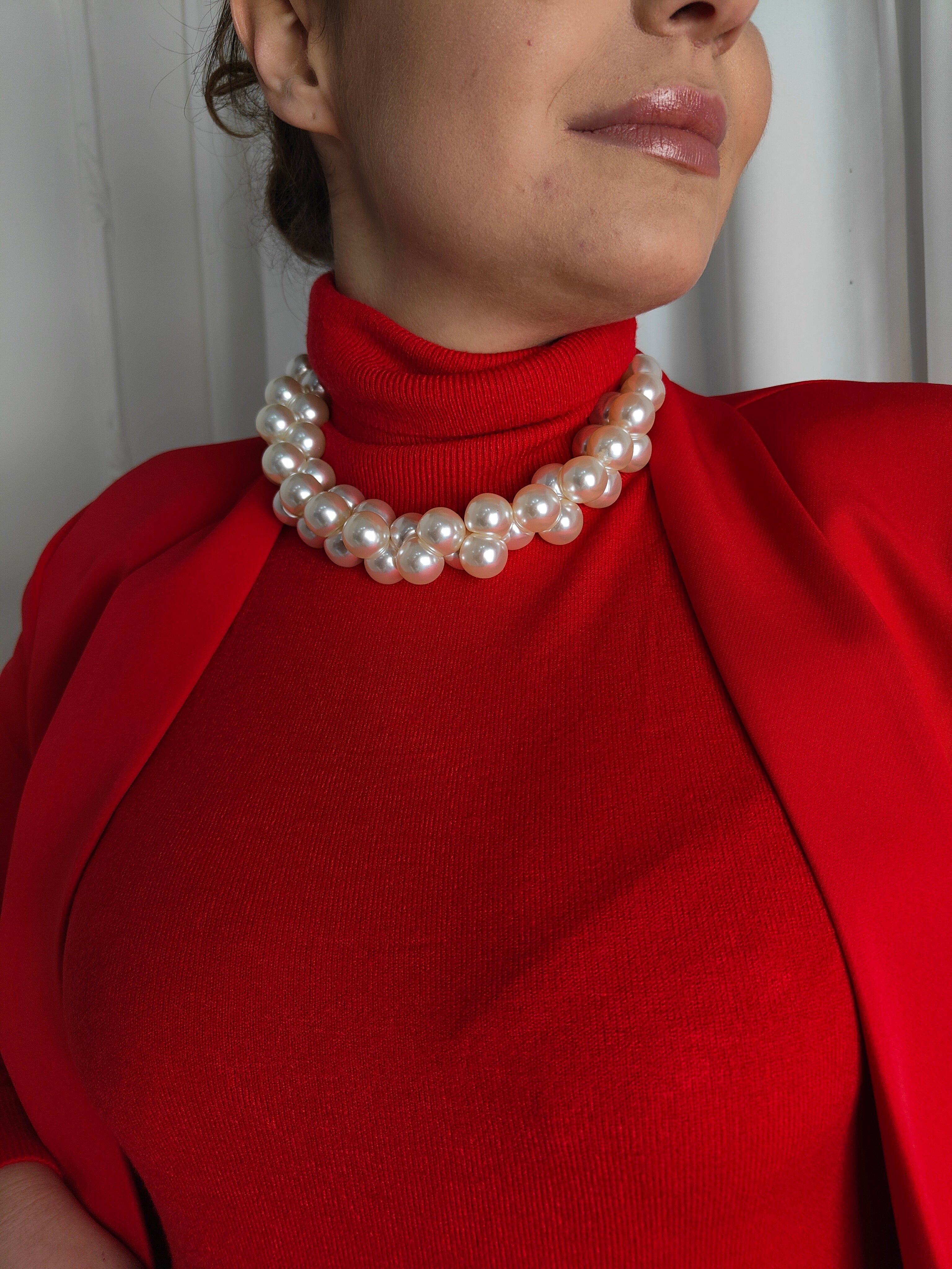 Collana perle intreccio
