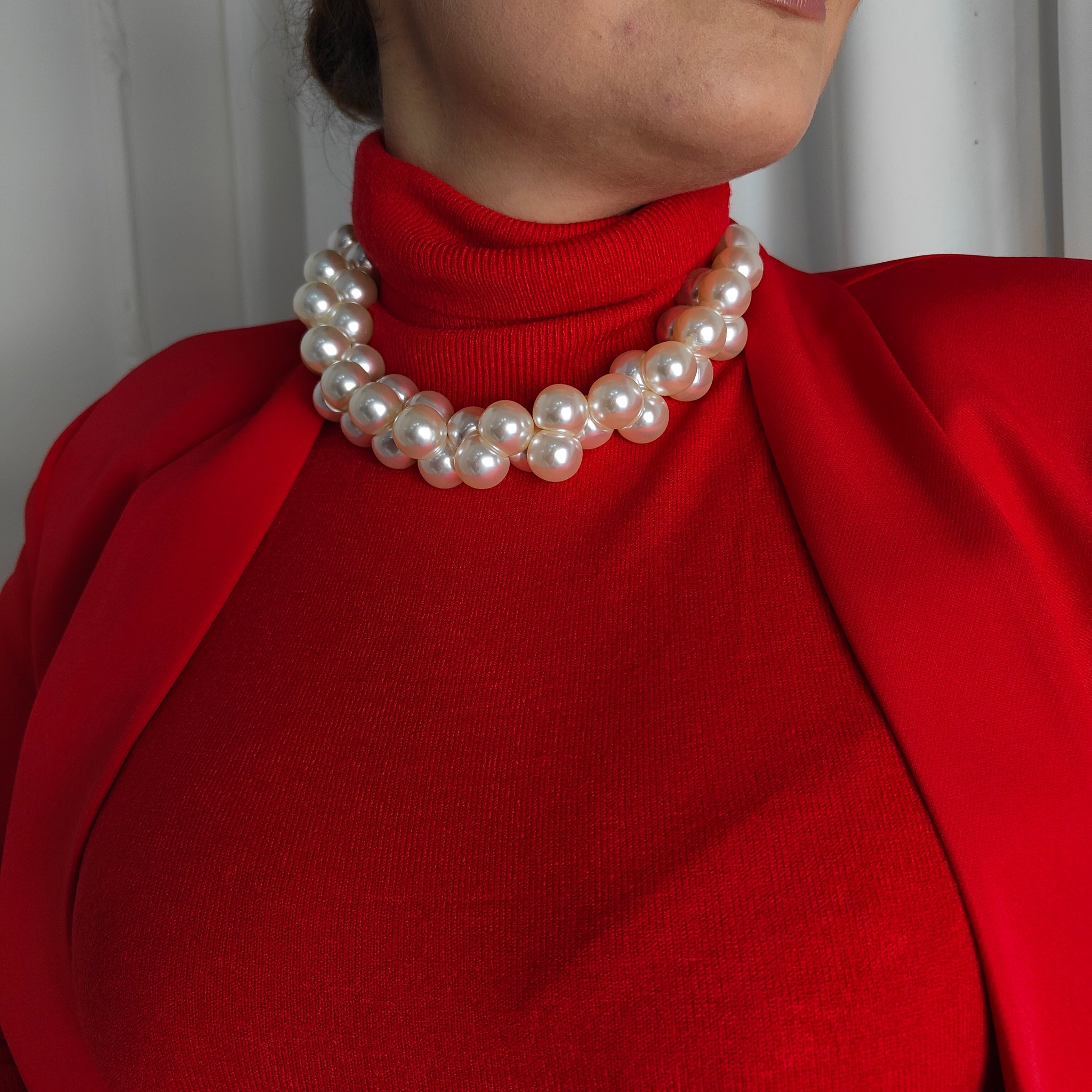 Collana perle intreccio