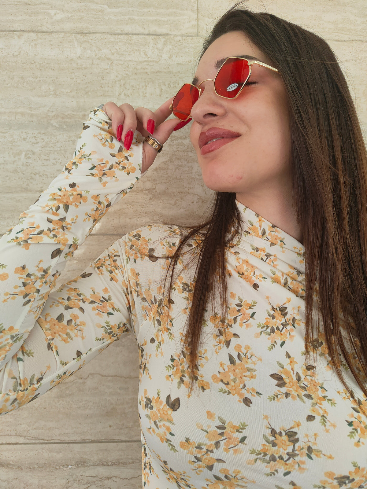 Sunglasses Triangle Orange