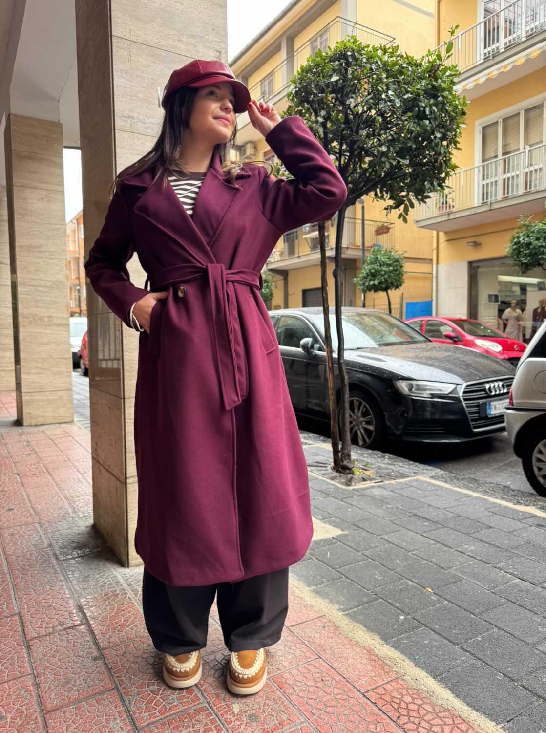 Cappotto Milva Bordeaux